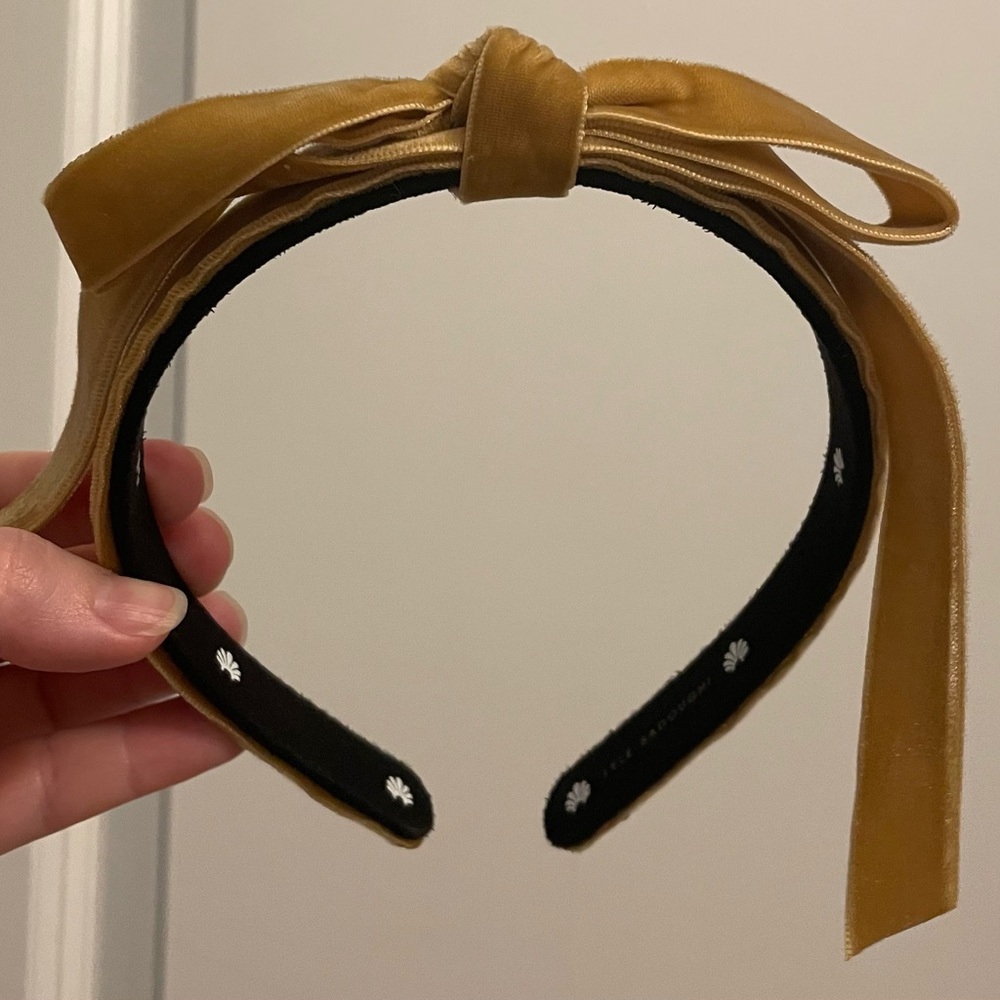 Lele Sadoughi - KHAKI BARDOT SLIM RIBBON HEADBAND